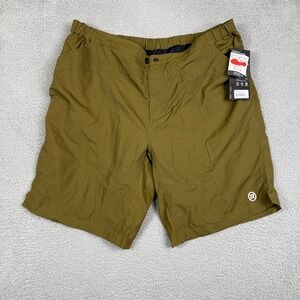 Novara Exposure Double Mens Bike Shorts XXL Olive Green Moisture Wicking UPF 50